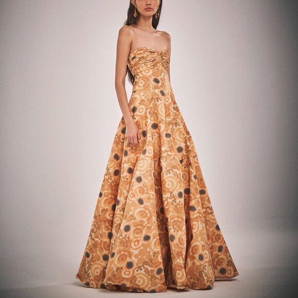 Alexis Imilia Maxi Dress Gown M/L Sahara Floral Cocktail Wedding Event Vacation - Picture 4 of 11